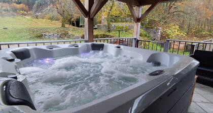 Quiet villa, 4 bedrooms, jacuzzi, private pool and wooded grounds.