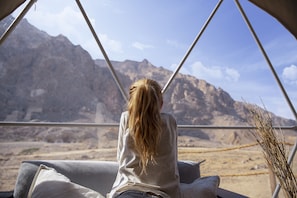 Family Room, Mountain View | Iron/ironing board, free WiFi, bed sheets - Pura Eco Retreat Jebel Hafit Desert Park (Al Ain)