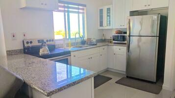 Microondas, horno y placa de cocina