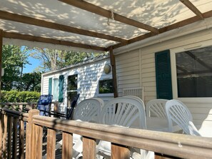 Terrace/patio - Mobil Home Camping Ile du Rhin en Alsace (Biesheim)