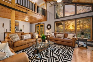 Smart TV, fireplace, video games, foosball