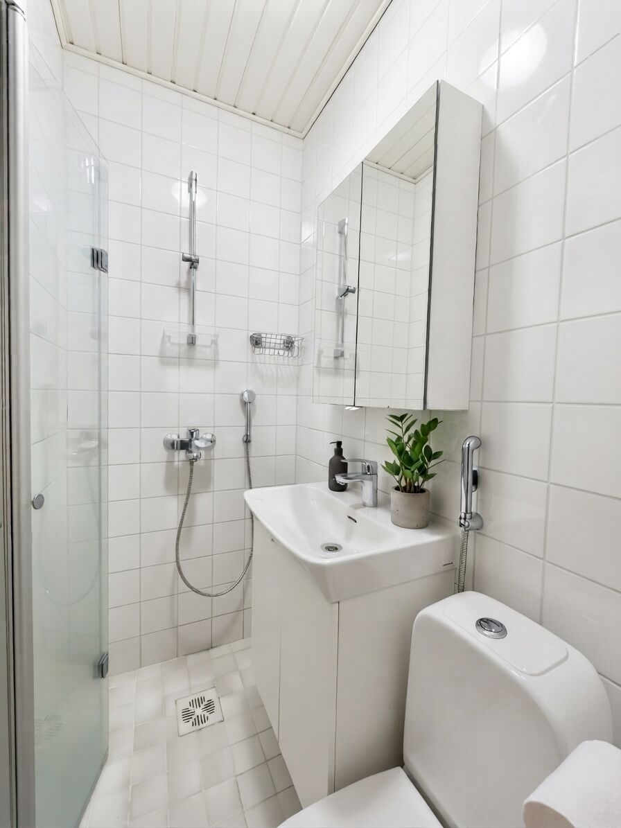 Departamento | Baño | Regadera, secadora de cabello, bidet, toallas 
