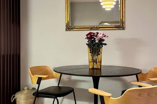 Apartment | Private kitchen | Full-sized fridge, oven, stovetop, espresso maker