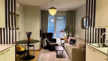 Apartamento | Área de estar | Smart TV 32 polegadas com canais digitais, TV