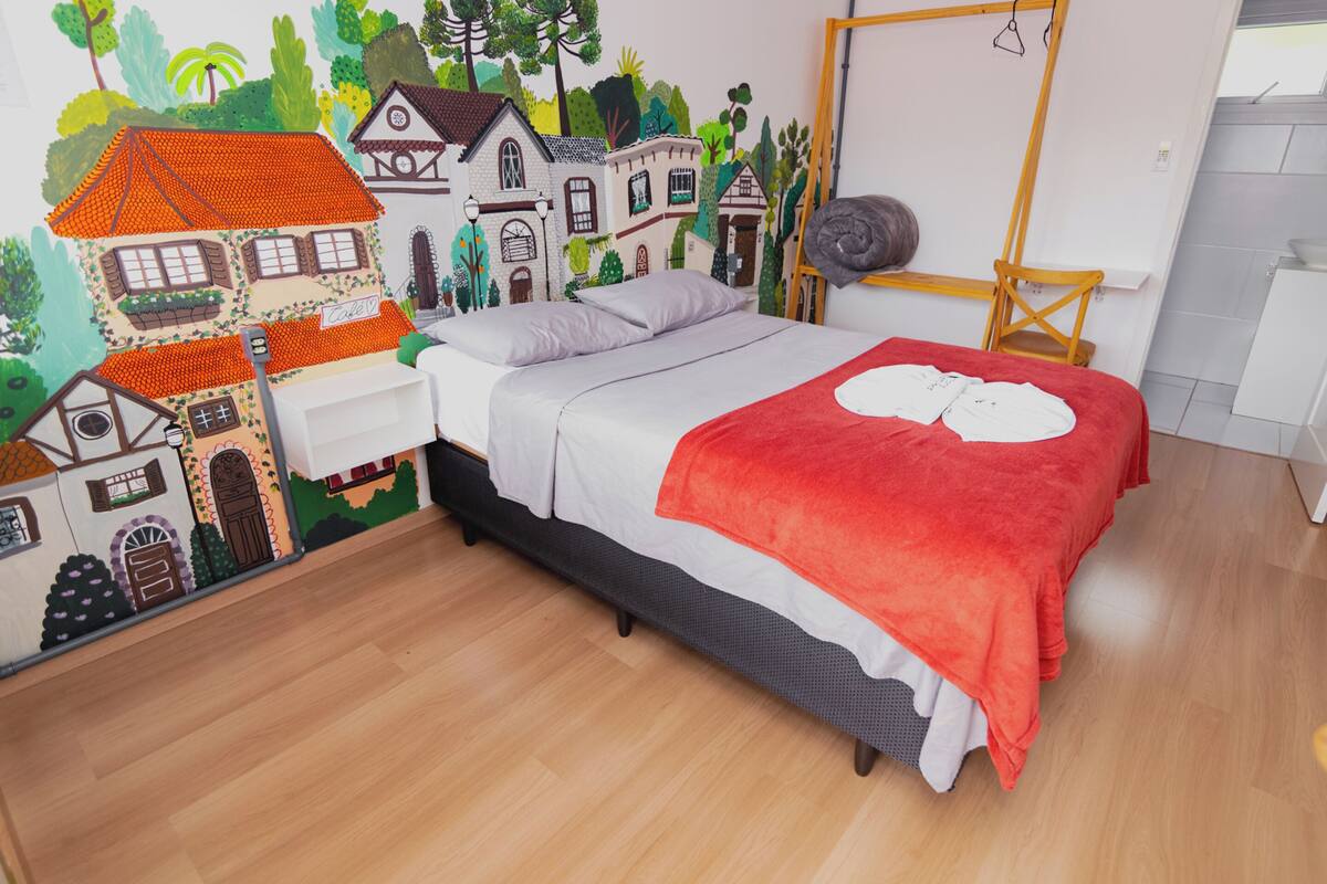 Duplo com AC (Casal) | Wi-fi (inkludert) og sengetøy