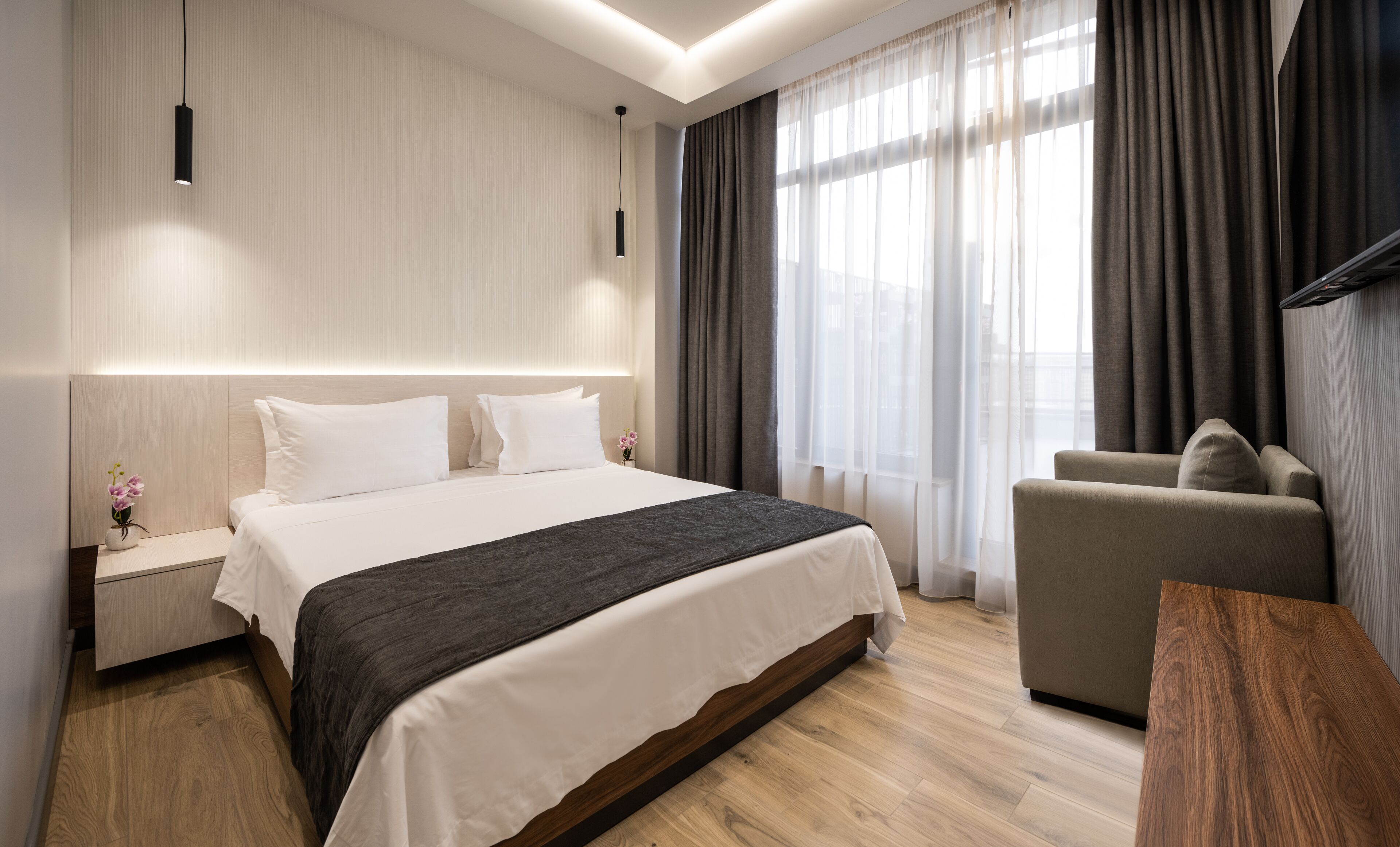In-room safe, desk, blackout curtains, soundproofing
