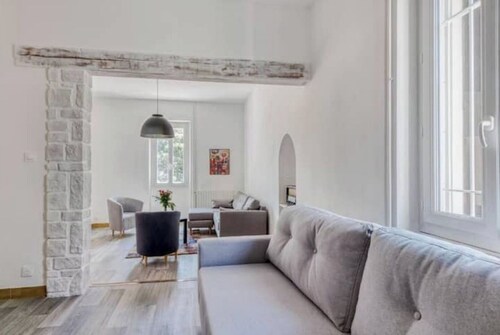 Ardeche in Provence with shady park