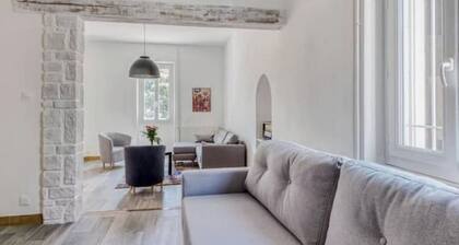 Ardeche in Provence with shady park