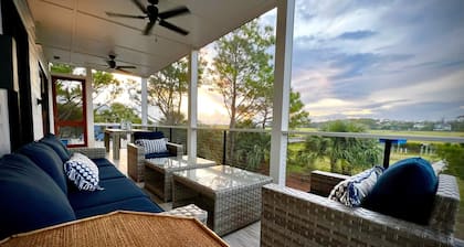 Private Pool and Dock, Steps from the Beach, Beautiful Sunset Views