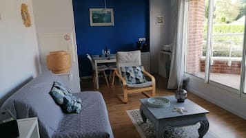 Fernseher, DVD-Player, Bücher