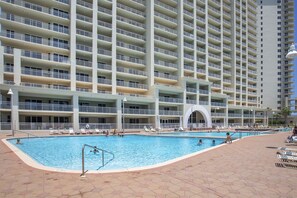 A heated pool - Ariel Dunes II Penthouse 2403 - Top-Floor, Terrace Balcony, Stunning Gulf Views! (Miramar Beach)