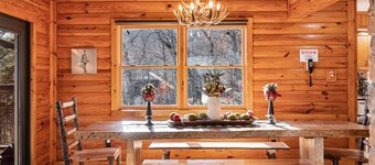 Majestic views of the Smokies, Pro movie theater w/ 16 foot screen, Hot tub
