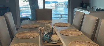 Enjoy this beach front lake home that boasts 66' of frontage with many amenities