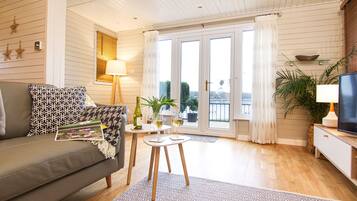 Smart TV, DVD player, video library, stereo