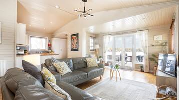 Smart TV, DVD player, video library, stereo