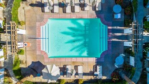 Outdoor pool, a heated pool - SV112 Deluxe Spa Villa w/ Majestic Mountain Views (La Quinta)