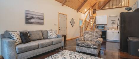 Televisie en een open haard