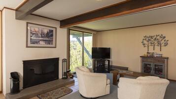 Televisión, chimenea