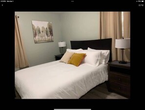 2 bedrooms, iron/ironing board, WiFi, bed sheets