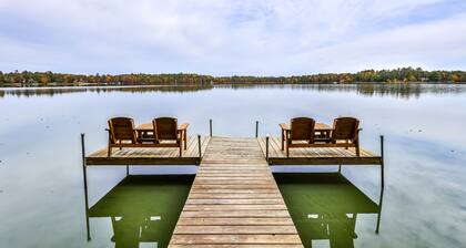 Lakefront home with private dock, screened porch, woodstove, fast WiFi, & W/D