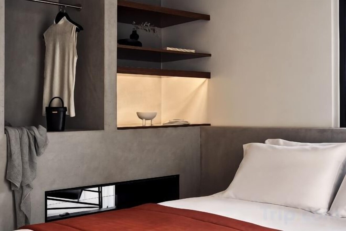 Literie de qualité, lit avec matelas en mousse à mémoire, coffre-fort