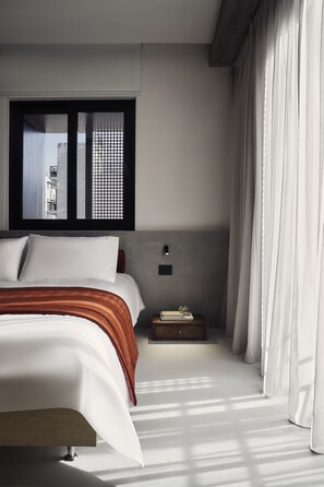 Junior Double Room, 1 Queen Bed with Sofa bed, Non Smoking, City View | Premium bedding, memory foam beds, in-room safe, individually decorated - The Newel Metaxourgeio by Athens Stay (Athens)