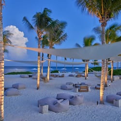 Private beach, white sand, free beach shuttle, beach cabanas