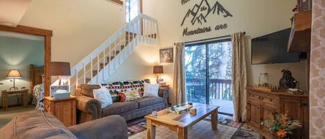 智能电视、壁炉、书