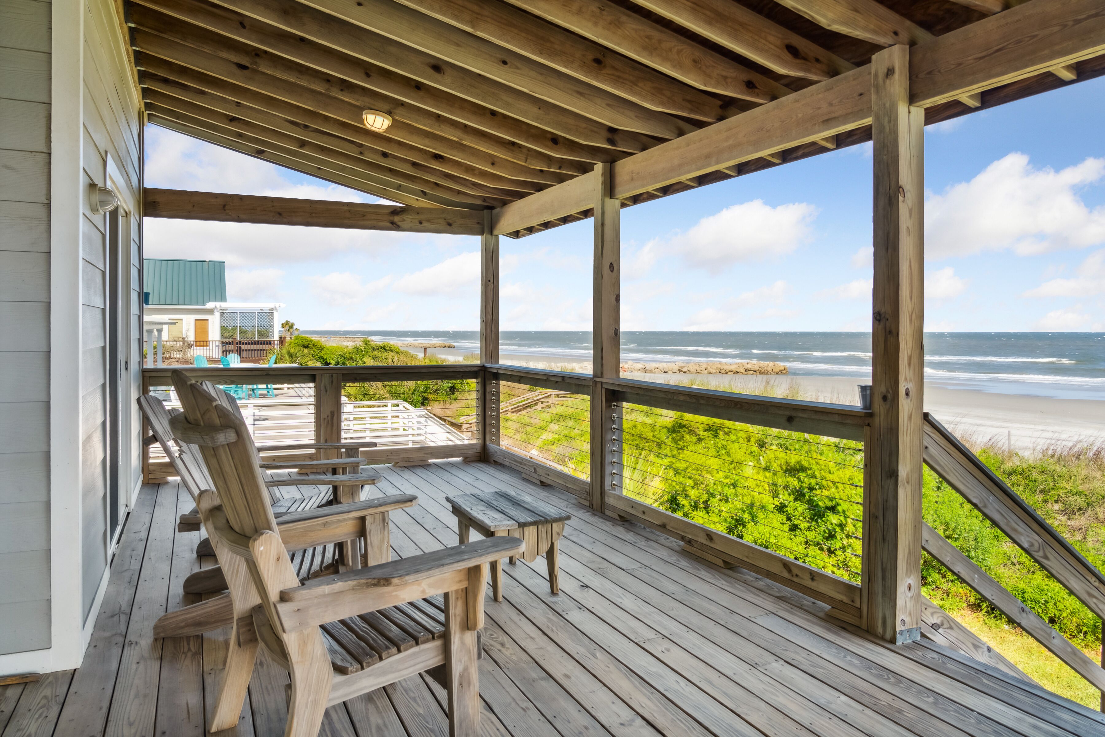 Large deck with direct beach access, Oversize living areas