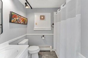 Shower, hair dryer, towels - #1 of 11 Units in Village of Cooperstown Apt Bldg (Cooperstown)
