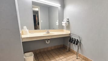 Free toiletries, hair dryer, towels