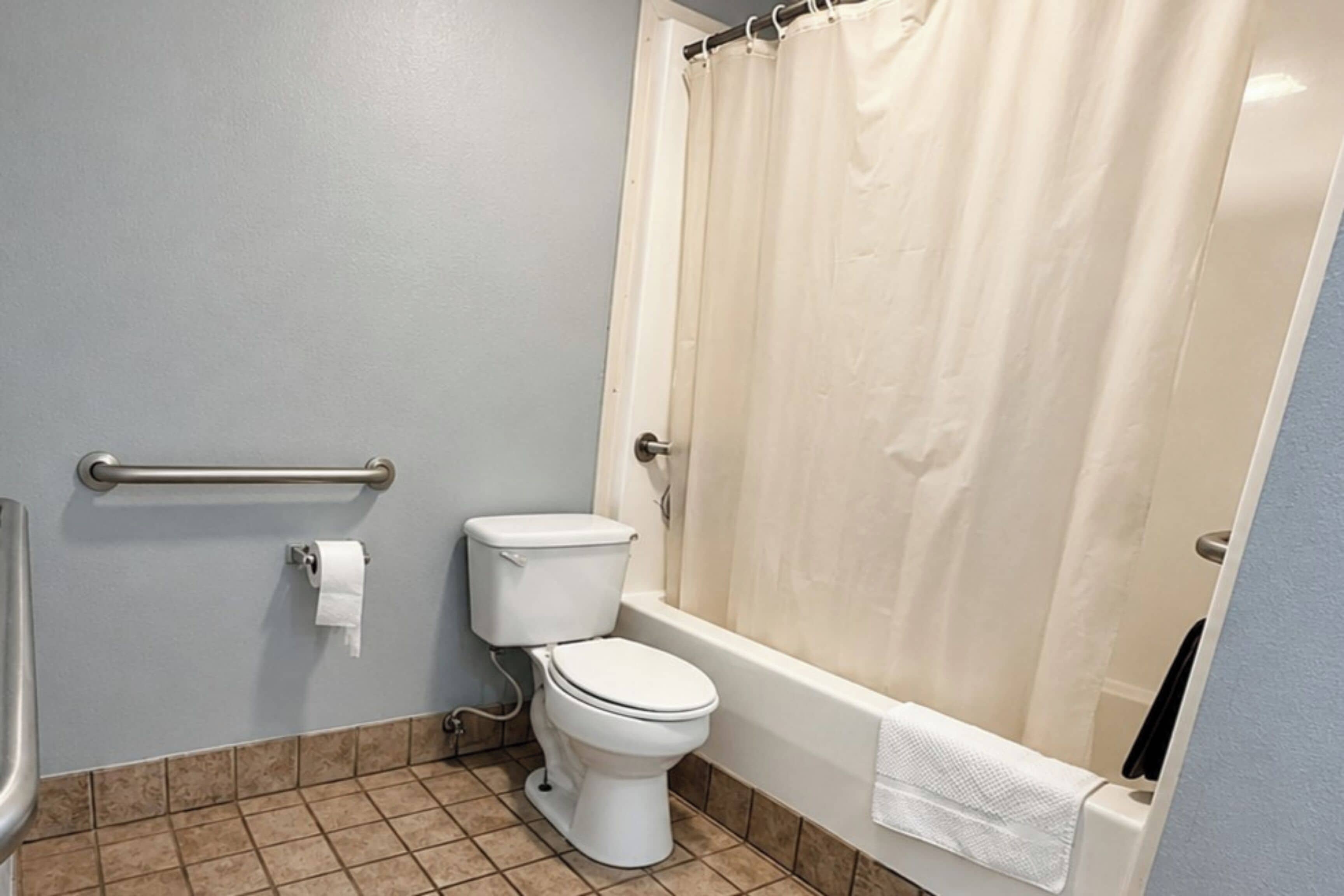 Free toiletries, hair dryer (on request), towels