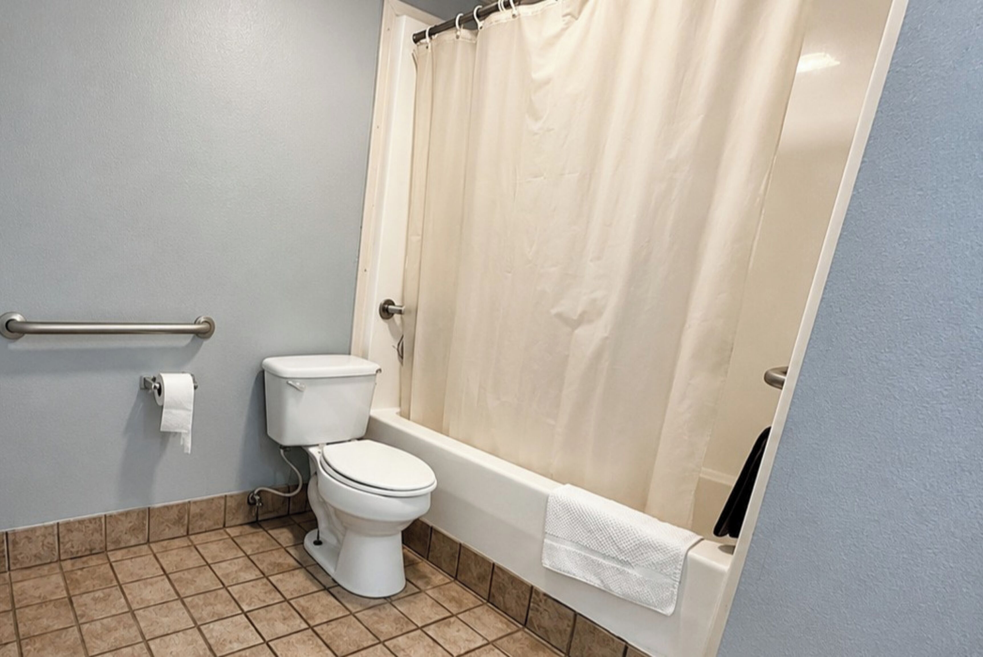Free toiletries, hair dryer (on request), towels