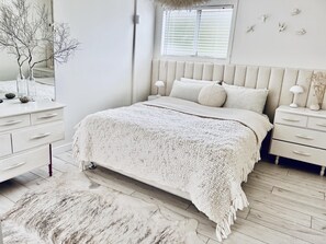 1 غرفة نوم وملاءات أسرّة