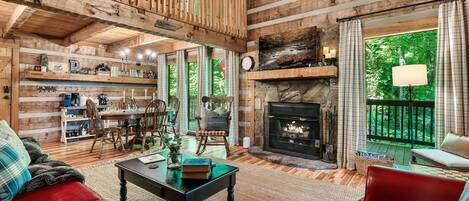 Smart-tv en een open haard