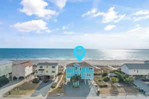 Exterior - "Casa Miramar" Oceanfront home with PRIVATE pool, 4 bedrooms 4.5 bathrooms (Holden Beach)