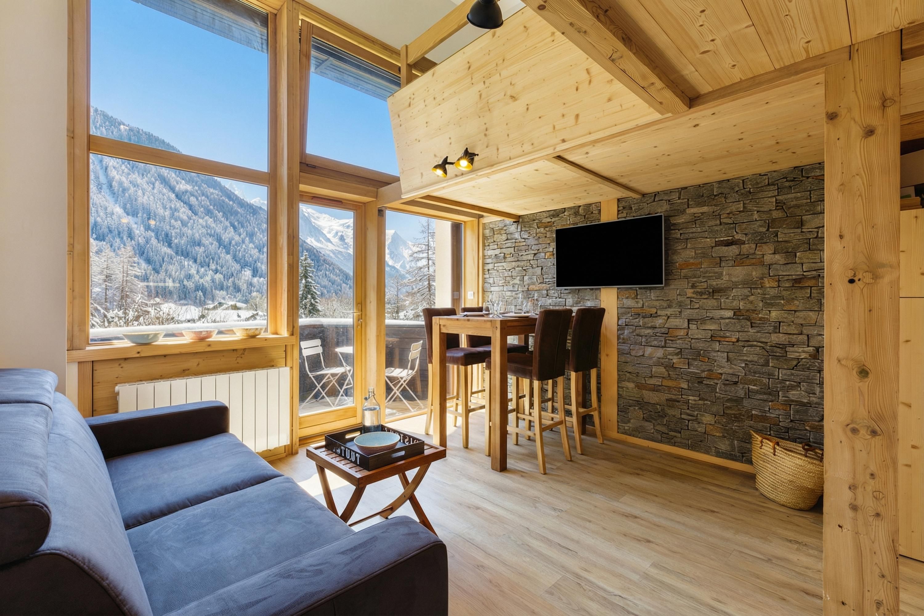 Beautiful views from large windows