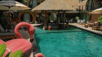 2 outdoor pools, open 8:00 AM to 10:00 PM, pool umbrellas