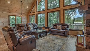 Cabin, 4 Bedrooms | Living room - Such a View by Escape to Blue Ridge (Suches)