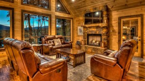 Cabin, 4 Bedrooms | Living room - Such a View by Escape to Blue Ridge (Suches)