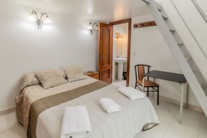 Desk, free WiFi, bed sheets