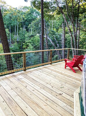 Terrace/patio - Heated,  Seasonal Modern Geo-Dome in woods with heat and AC  (Wallkill)