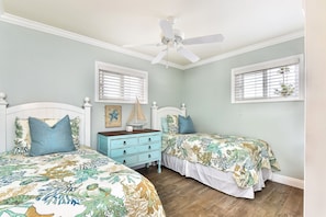 4 bedrooms, iron/ironing board, travel cot, WiFi