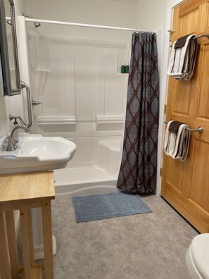 Shower, hair dryer, towels - Gardenview - Near All Star Village, beautiful gardens, scenic private pond (Otego)