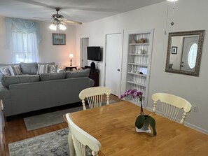 TV, DVD player - Goose Pond One Less than 1 mile to All Star Village,1st floor, immaculate apt (Oneonta)