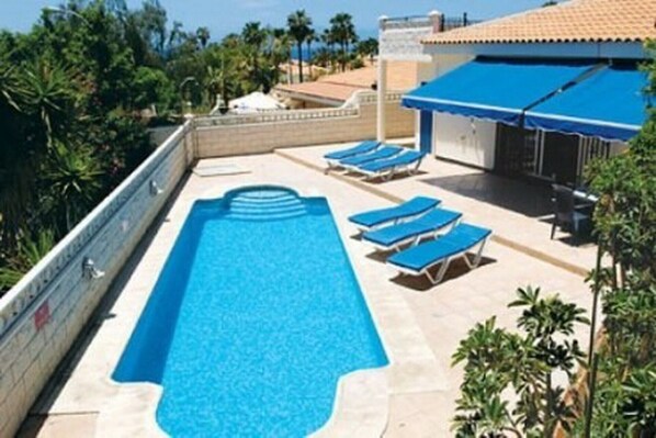 Pool - Excellent Azul Villa with Sea View, Private Pool, Terrace and Wi-Fi (Adeje)