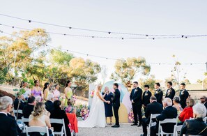 Outdoor banquet area