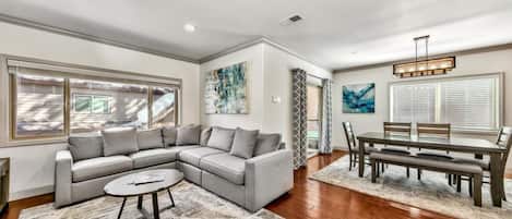 Smart TV, fireplace, video games