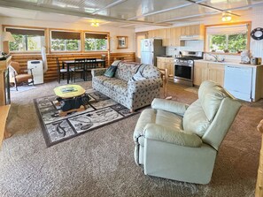 TV, fireplace, DVD player, books - Green Tree Getaway on Blockhouse Lake (Park Falls)