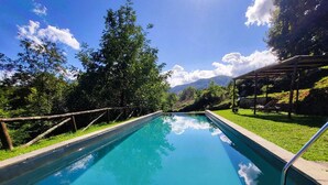 Outdoor pool - Beautifully converted watermill with private pool and own waterfall! (San Romano in Garfagnana)